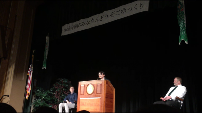 Y先生。海城学園の代表としてこれ以上ないスピーチをしました。